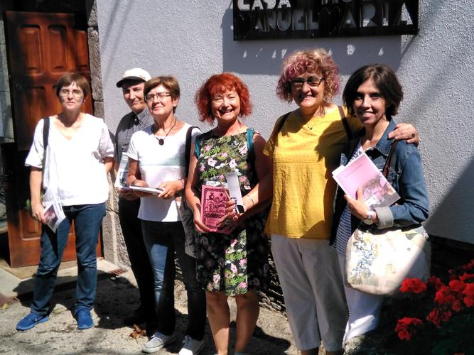 Lugo, Cea, Ourense e Salamanca son os lugares de procedencia destas amigas que viñeron coñecer a Manuel María un bocadiño máis