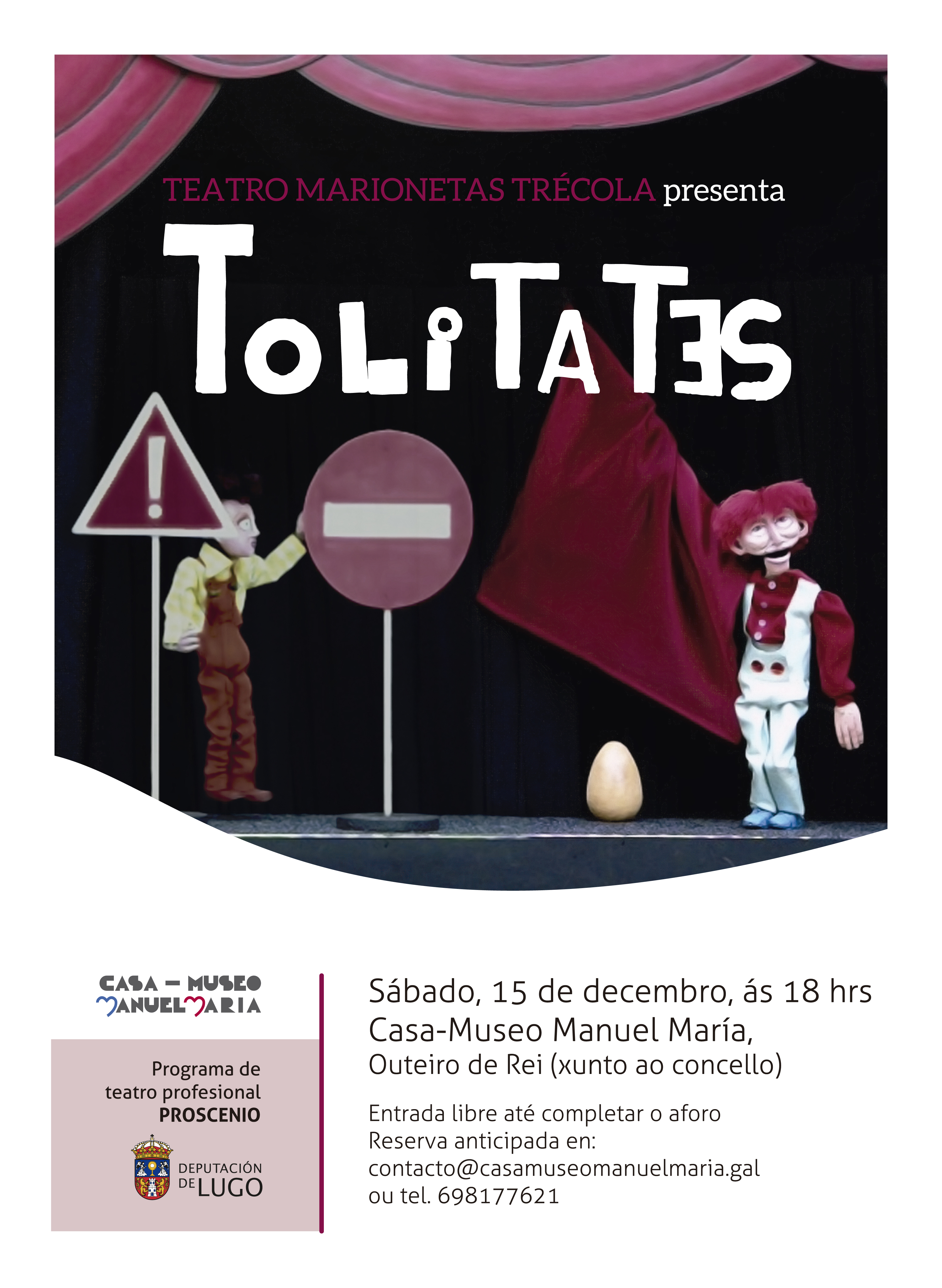 Marionetas Trécola levan á cena a peza 