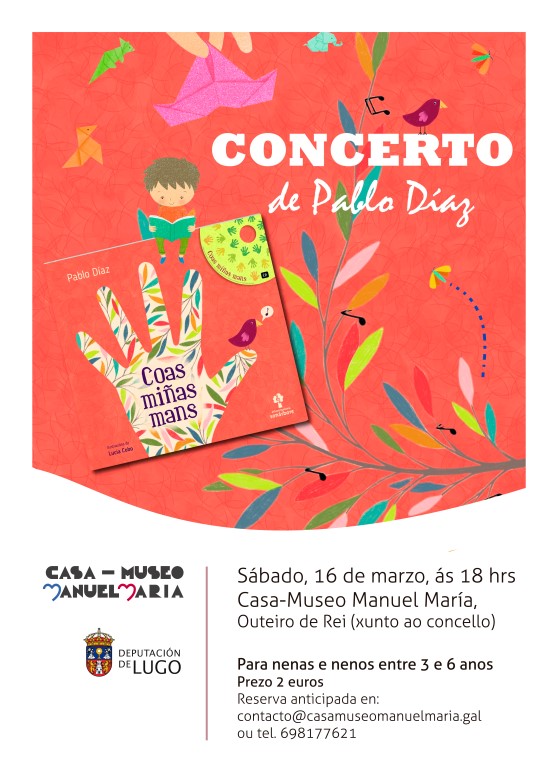 Pablo Díaz estará este sábado na Casa-Museo co seu último traballo 
