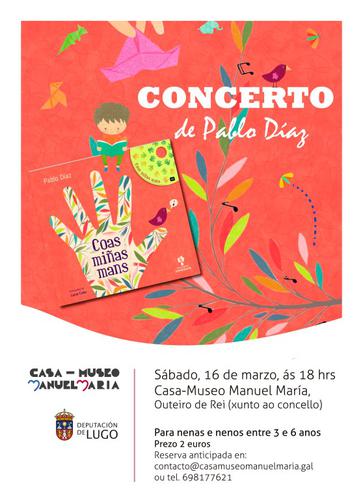 Pablo Díaz estará este sábado na Casa-Museo co seu último traballo 