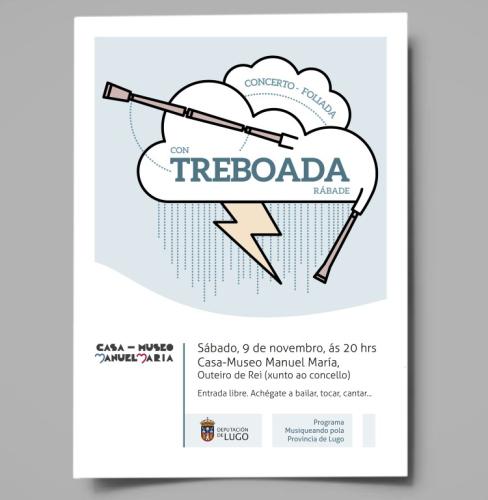 Treboada, de Rábade, levará a cabo un concerto-foliada o sábado 9 de novembro