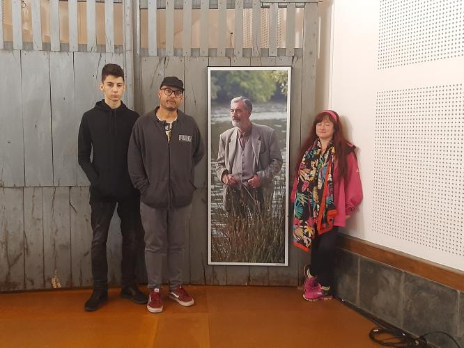 Montse e Thierry, xunto ao seu fillo Joan, lembraron o seu Monforte con Manuel María e mais Saleta