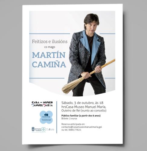 O mago Martín Camiña este sábado na Casa-Museo Manuel María