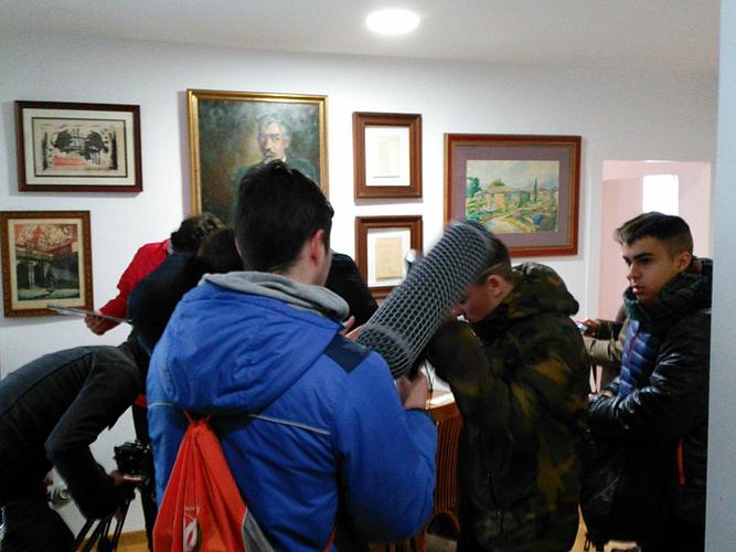 A Casa-Museo é un dos espazos escollidos para a rodaxe dun audiovisual sobre Manuel María do alumnado do IES O Mosteirón (Sada)