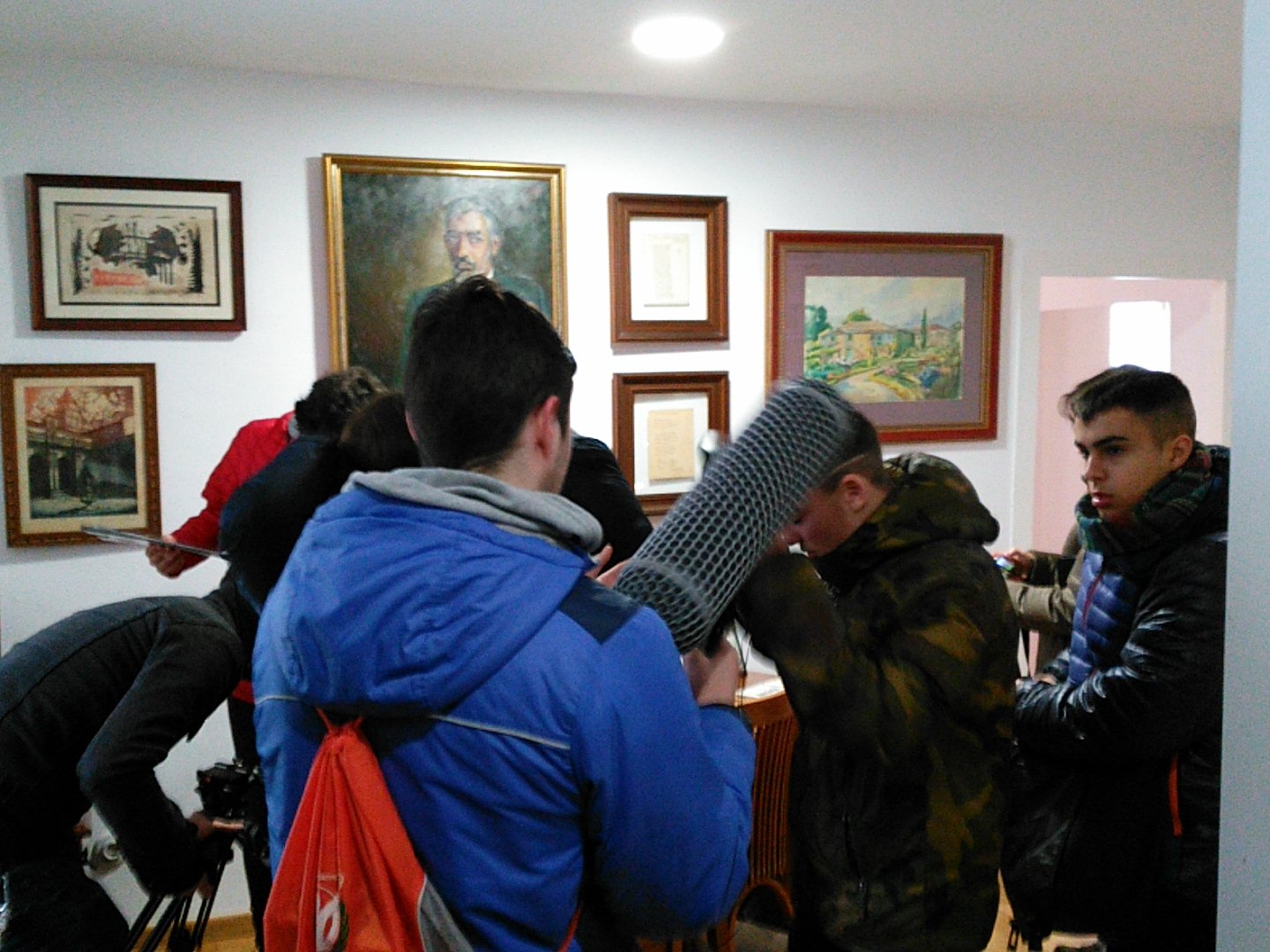 A Casa-Museo é un dos espazos escollidos para a rodaxe dun audiovisual sobre Manuel María do alumnado do IES O Mosteirón (Sada)
