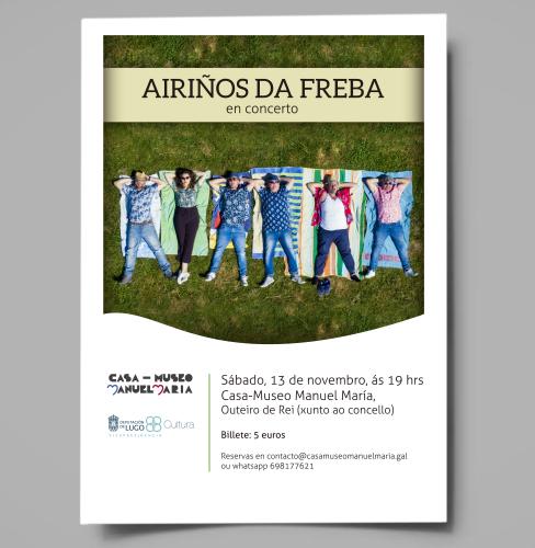Airiños da Freba estará este sábado na Casa-Museo Manuel María