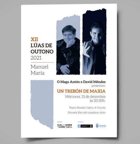 Este mércores, día 15, unha nova edición de Lúas de Outono co Mago Antón e David Méndez