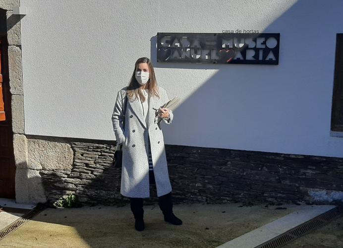 Erica veu visitar a Casa-Museo Manuel María para a súa formación