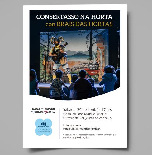 Brais das Hortas trae á Casa de Hortas (Casa-Museo Manuel María) o seu Consertasso na horta