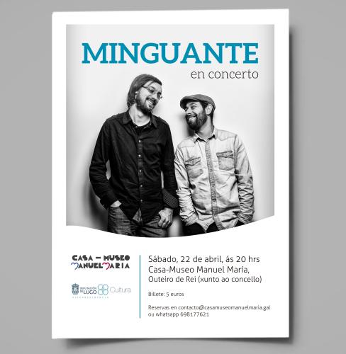 Concerto acústico de Minguante este sábado en Outeiro de Rei