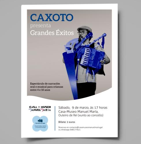 Caxoto, cos seus Grandes Éxitos, este sábado na Casa-Museo Manuel María
