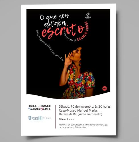 Este sábado, na Casa-Museo Manuel María, “O que non estaba escrito”
