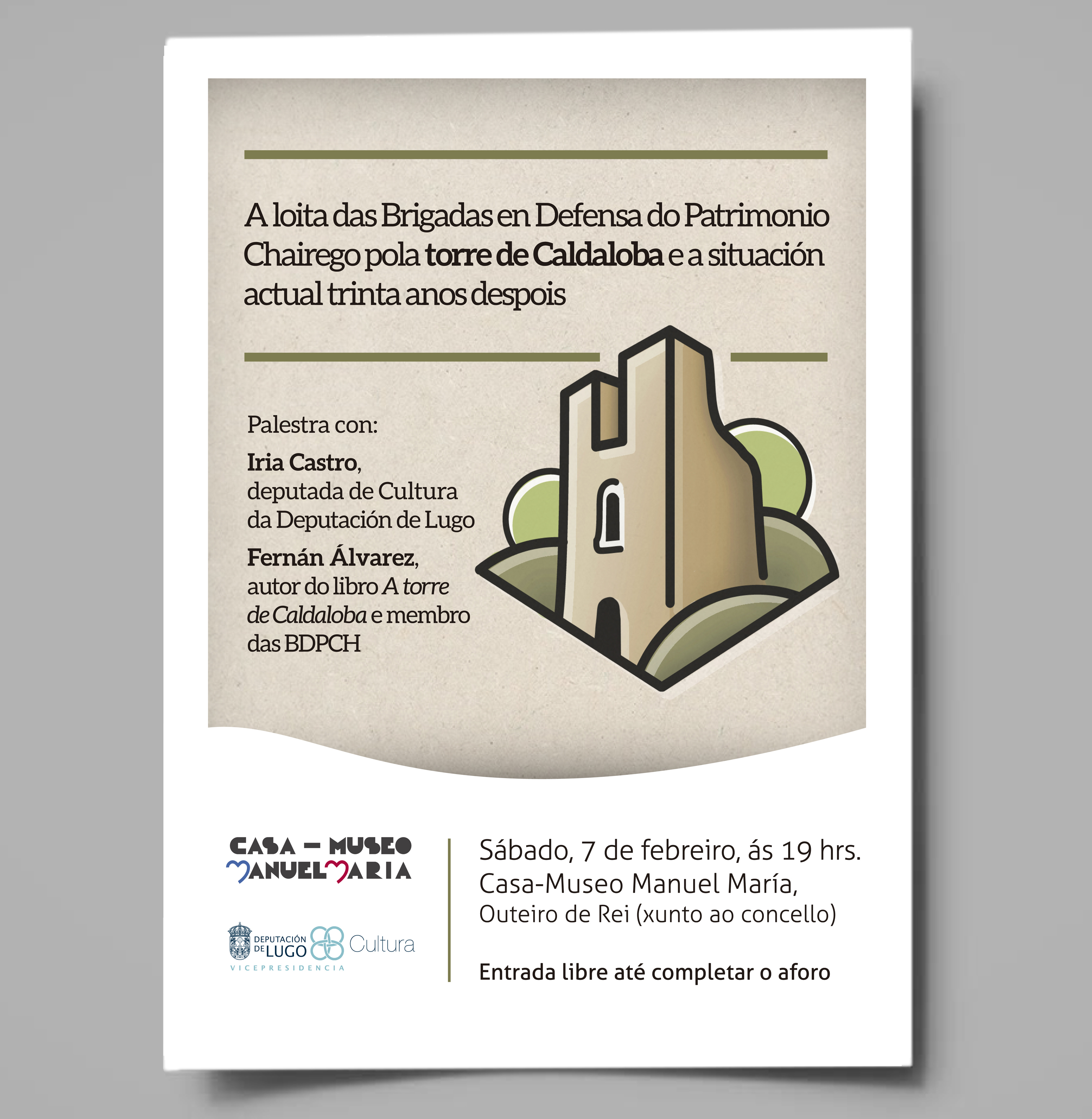 A torre de Caldaloba protagoniza a actividade deste próximo sábado