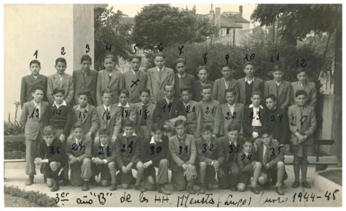 3º ano B dos Maristas de Lugo no curso 1944-45