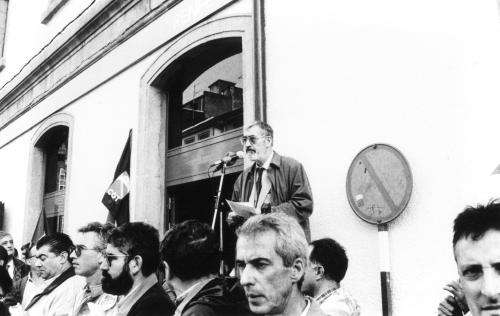 Falando aos traballadores de RENFE